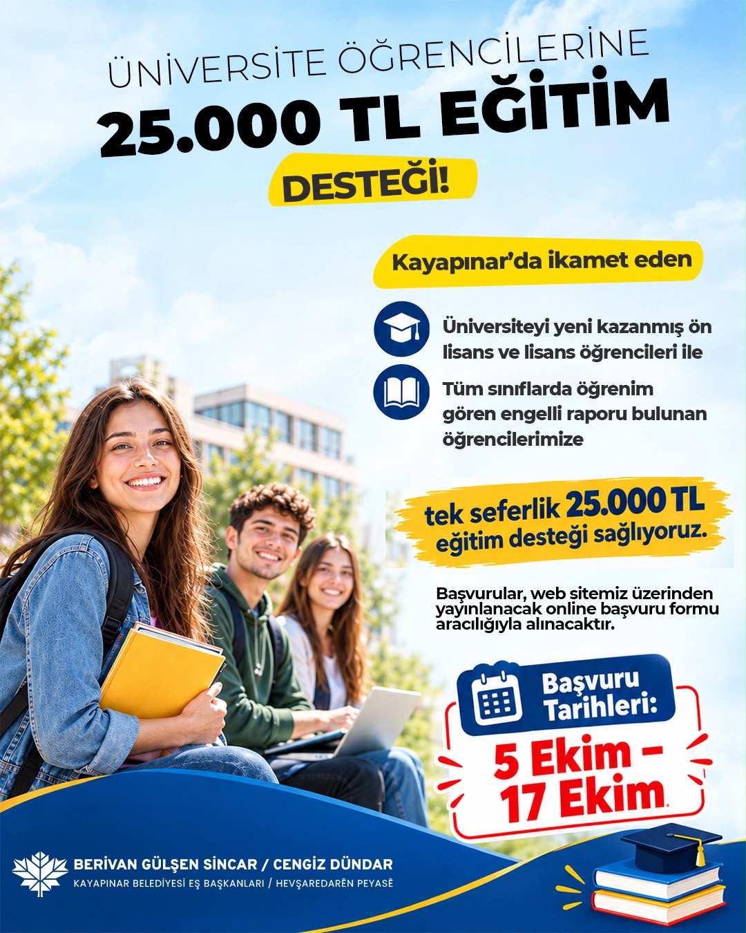 Kayapınar Belediyesi 750 Öğrenciye Eğitim Desteği Verecek