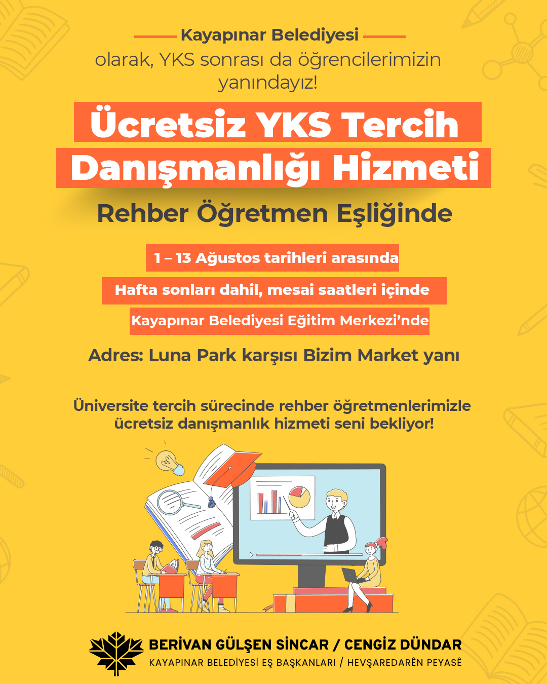 Belediye'den Öğrencilere Ücretsiz YKS Tercih Danışmanlığı Hizmeti